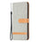 For iPhone 16 Pro Case Jeans Cloth Texture Wallet Splicing Phone Leather Cover -  Grey - 5