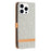 For iPhone 16 Pro Case Jeans Cloth Texture Wallet Splicing Phone Leather Cover -  Grey - 6