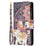 BF03 For iPhone 16 Pro Case Pattern Print PU Leather Phone Cover with Zipper Wallet - Flowers and Elephant - 5