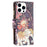 BF03 For iPhone 16 Pro Case Pattern Print PU Leather Phone Cover with Zipper Wallet - Flowers and Elephant - 6