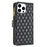 BINFEN COLOR BF Style-15 For iPhone 16 Pro Max Case Rhombus Imprint Leather Phone Cover - Black - 6