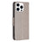 For iPhone 16 Pro Max Case Wallet Leather Phone Cover Butterflyimprinted -  Grey - 5