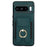 For Google Pixel 8 Pro Case Anit-Fall Kickstand Leather + TPU Phone Cover - Green - 1
