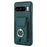 For Google Pixel 8 Pro Case Anit-Fall Kickstand Leather + TPU Phone Cover - Green - 4