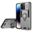For iPhone 14 Pro Case Camera Protection PC+TPU Phone Cover with Ring Holder - Grey - 1