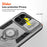 For iPhone 14 Pro Case Camera Protection PC+TPU Phone Cover with Ring Holder - Grey - 3