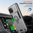 For iPhone 14 Case PC+TPU Anti-Drop Phone Cover with Ring Kickstand - Grey - 5