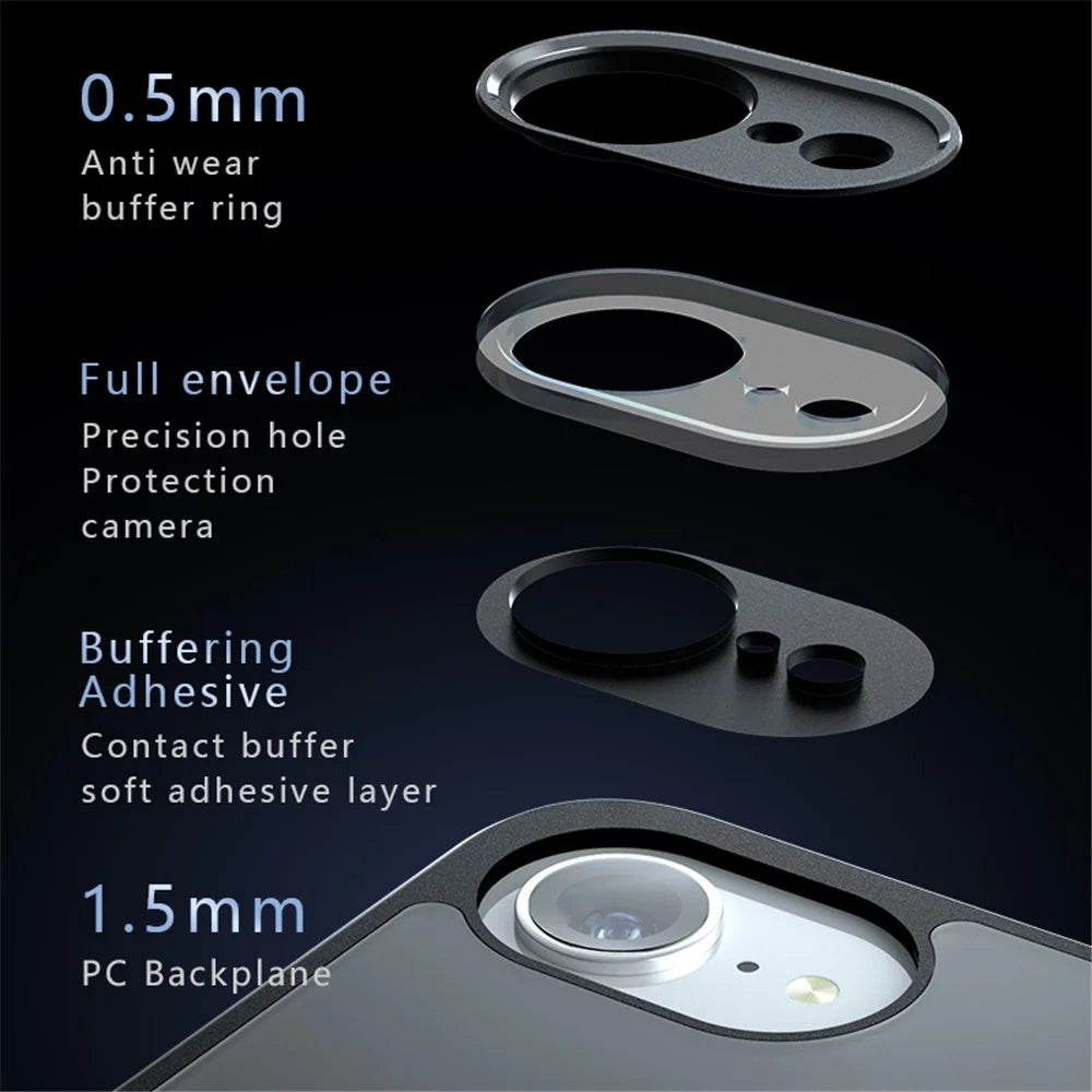 For iPhone 17e / 16e Crystal Clear Case Anti-Drop TPU Frame PC Phone Cover - 4