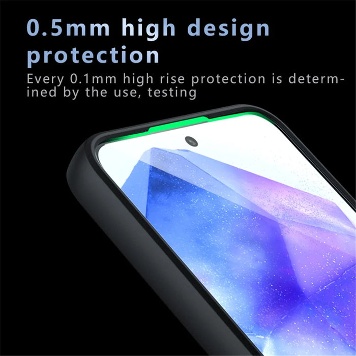 For Samsung Galaxy A55 5G Case Transparent Phone Cover TPU + PC 2-in-1 - 5
