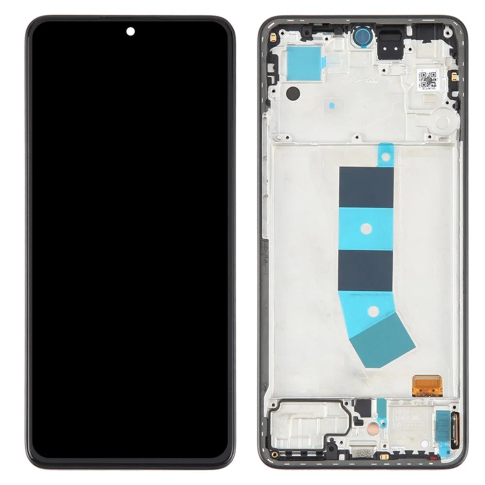 For Xiaomi Redmi Note 13 4G OEM Grade S AMOLED Screen and Digitizer Assembly + Frame (Without Logo) - Black - 1