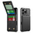 ZM11 For iPhone 14 Pro Max Kickstand Case Card Slots PU Leather+TPU Phone Cover - Black - 1