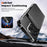 ZM11 For iPhone 14 Pro Max Kickstand Case Card Slots PU Leather+TPU Phone Cover - Black - 6