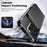 ZM11 For iPhone 13 Pro Case Card Slots PU+TPU Phone Cover with Kickstand - Black - 6