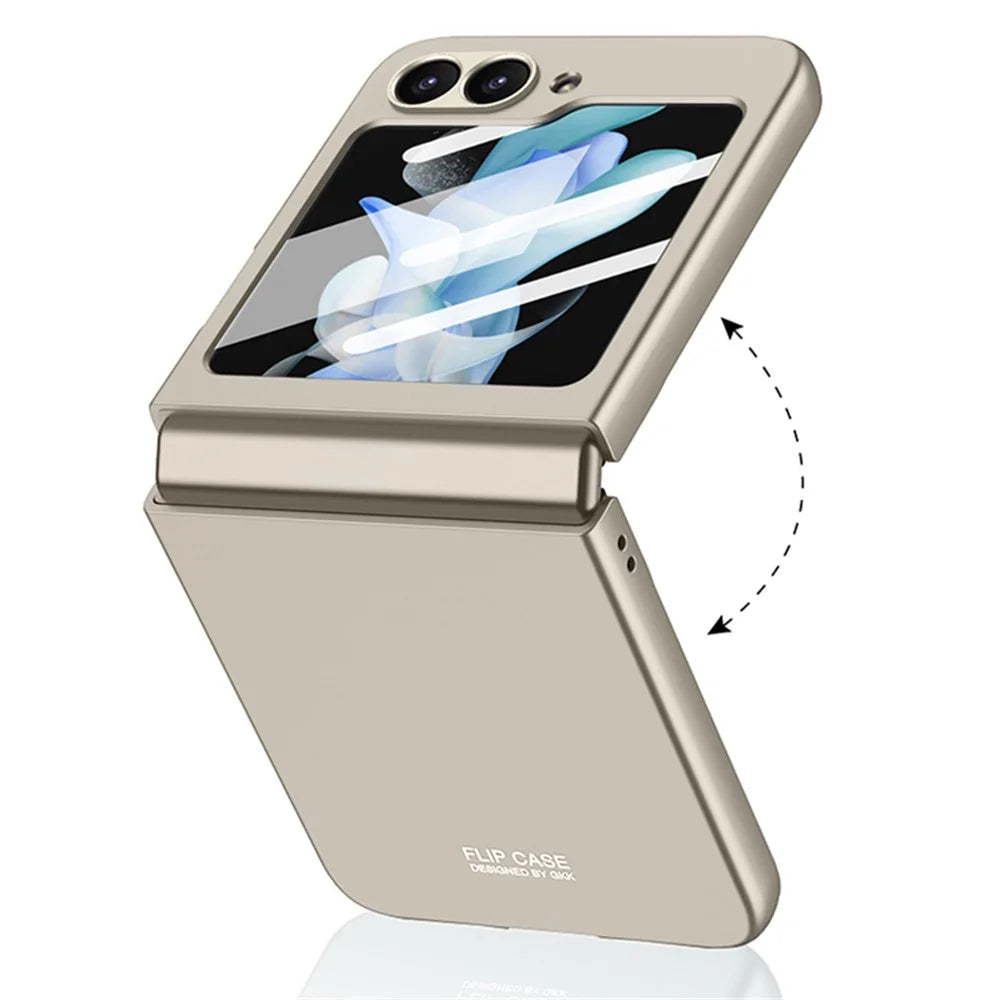 GKK For Samsung Galaxy Z Flip7 FE 5G / Z Flip6 5G Case Ultra-Slim PC Phone Cover with Small Screen Film - Green - 5