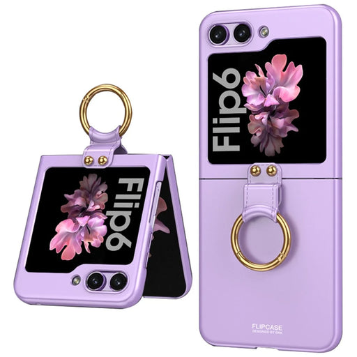 GKK For Samsung Galaxy Z Flip7 FE 5G / Z Flip6 5G Case Kickstand Ultra Thin Hard PC Folding Phone Cover - Purple - 1
