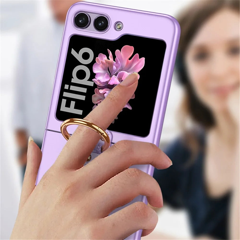 GKK For Samsung Galaxy Z Flip7 FE 5G / Z Flip6 5G Case Kickstand Ultra Thin Hard PC Folding Phone Cover - Purple - 2