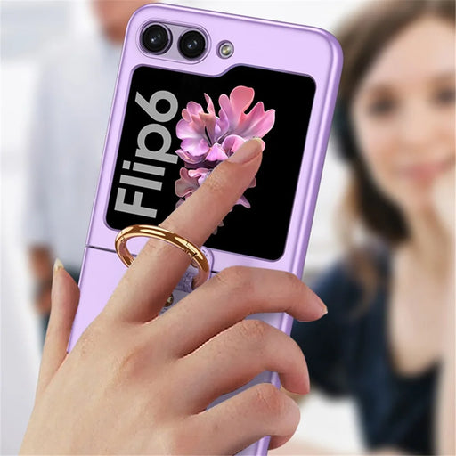 GKK For Samsung Galaxy Z Flip7 FE 5G / Z Flip6 5G Case Kickstand Ultra Thin Hard PC Folding Phone Cover - Purple - 2