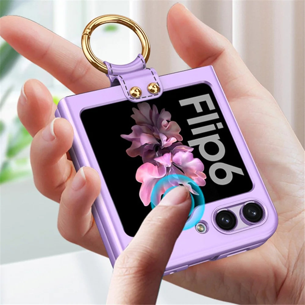 GKK For Samsung Galaxy Z Flip7 FE 5G / Z Flip6 5G Case Kickstand Ultra Thin Hard PC Folding Phone Cover - Purple - 3