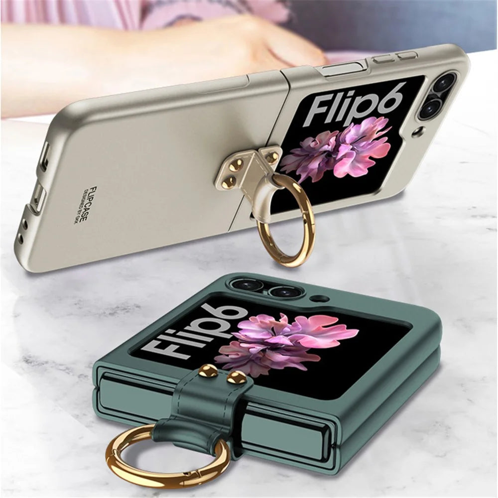 GKK For Samsung Galaxy Z Flip7 FE 5G / Z Flip6 5G Case Kickstand Ultra Thin Hard PC Folding Phone Cover - Purple - 4