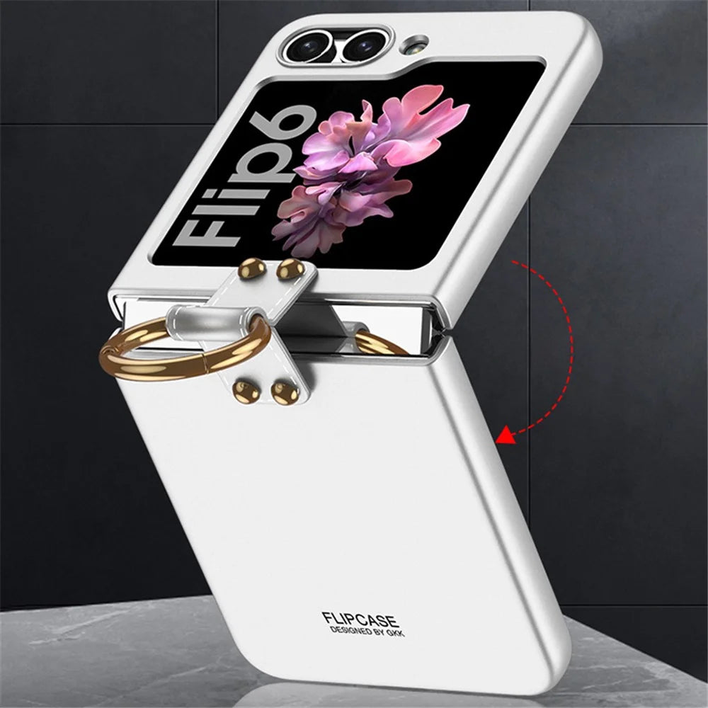 GKK For Samsung Galaxy Z Flip7 FE 5G / Z Flip6 5G Case Kickstand Ultra Thin Hard PC Folding Phone Cover - Purple - 5
