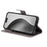 For iPhone 16 Pro Max Phone Case with Stand Cat Tree Pattern Leather Wallet Mobile Cover - Grey - 3