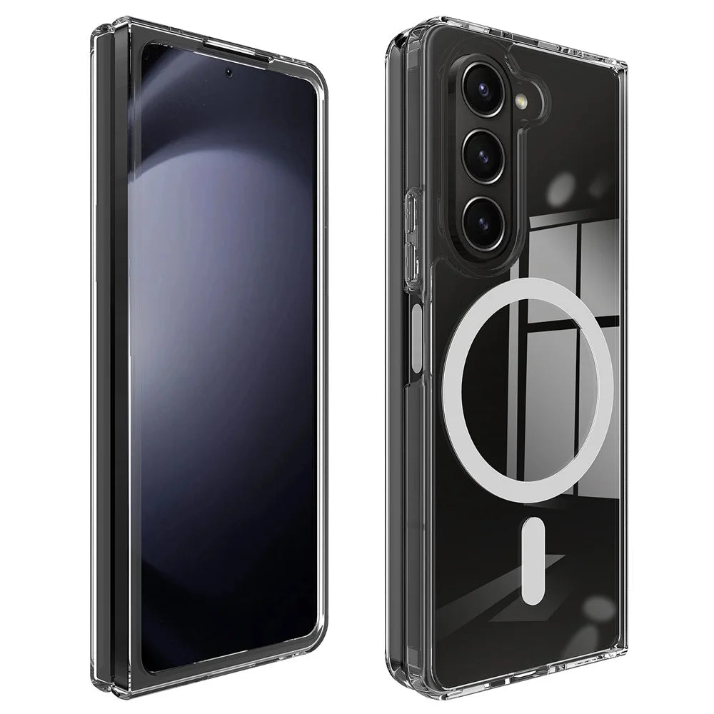 For Samsung Galaxy Z Fold6 5G Case Magnetic Case TPU+Acrylic Shockproof Phone Cover - 2