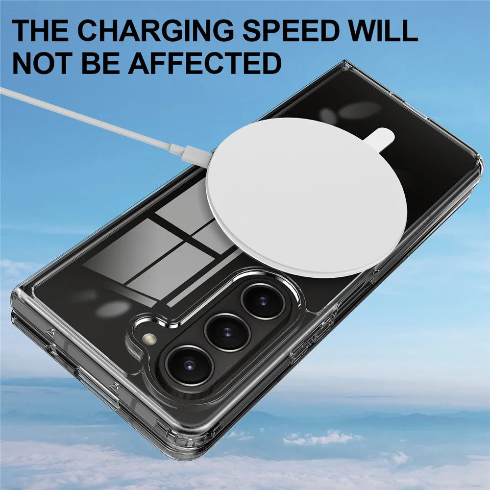 For Samsung Galaxy Z Fold6 5G Case Magnetic Case TPU+Acrylic Shockproof Phone Cover - 7