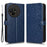 For TCL 50 XL 5G Case Dot Pattern Flip Leather Phone Cover Wallet - Dark Blue - 1