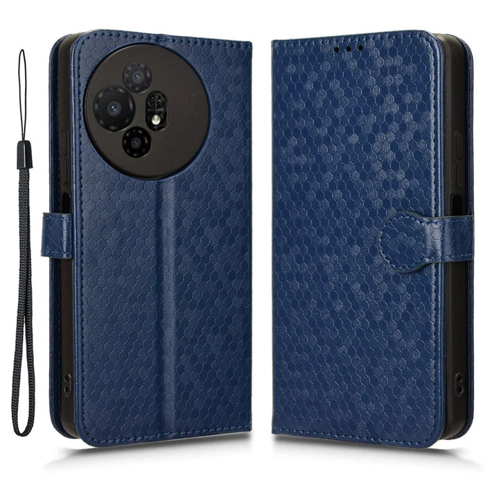 For TCL 50 XL 5G Case Dot Pattern Flip Leather Phone Cover Wallet - Dark Blue - 1