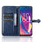 For TCL 50 XL 5G Case Dot Pattern Flip Leather Phone Cover Wallet - Dark Blue - 2
