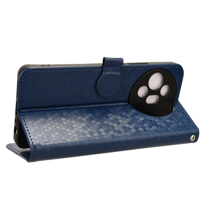 For TCL 50 XL 5G Case Dot Pattern Flip Leather Phone Cover Wallet - Dark Blue - 3