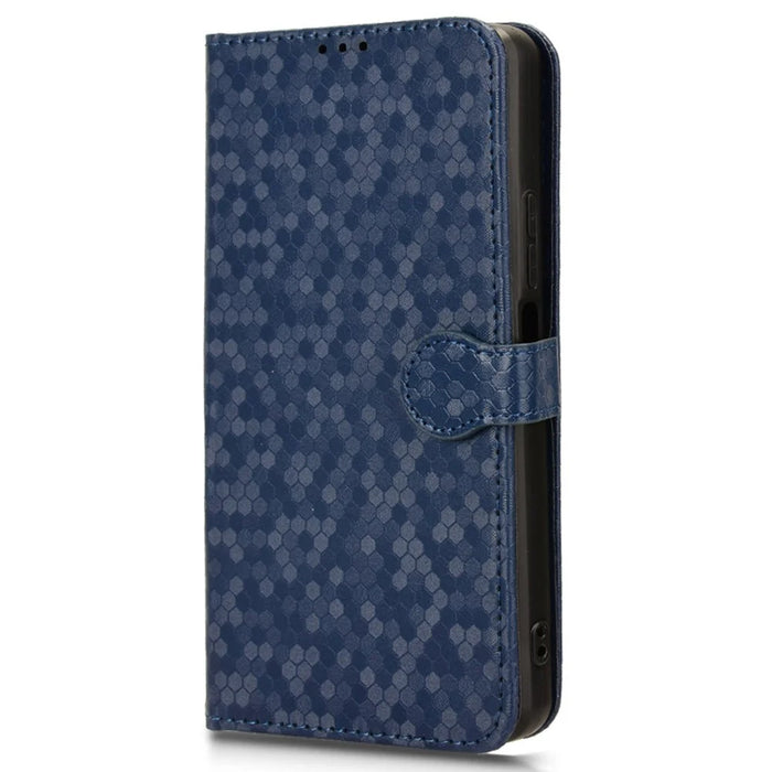For TCL 50 XL 5G Case Dot Pattern Flip Leather Phone Cover Wallet - Dark Blue - 6