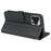 For iPhone 16 Pro Max Case Cubic Grid Imprinted Leather Phone Cover with Wallet - Black - 4