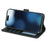 For iPhone 16 Case Cubic Grid Imprint PU Leather Folio Flip Phone Cover - Black - 3