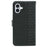 For iPhone 16 Case Cubic Grid Imprint PU Leather Folio Flip Phone Cover - Black - 6