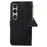 For Sony Xperia 1 VI Case Genuine Cow Leather RFID Blocking Wallet Phone Cover Litchi Texture - Black - 7