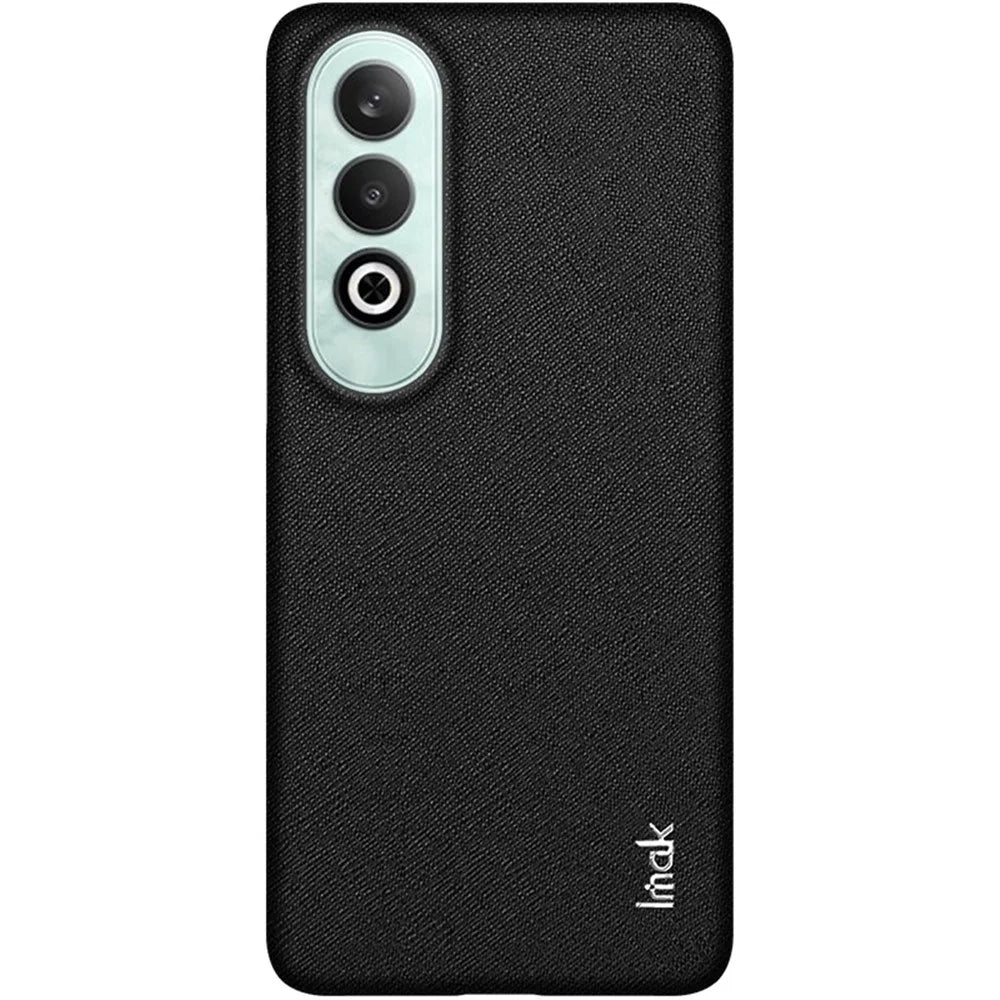 IMAK Ruiyi Series for OnePlus Nord CE4 5G / Oppo K12 Case Leather Coated PC Back Cover - Cross Texture - 3