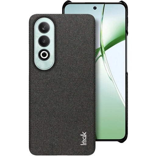 IMAK Ruiyi Series for OnePlus Nord CE4 5G / Oppo K12 Case Fabric Texture Leather+PC Phone Back Cover - Black - 1