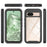 For Google Pixel 8a Case PC+TPU Clear Phone Cover with PET Screen Film All-Around Protection - Black - 2