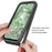 For Google Pixel 8a Case PC+TPU Clear Phone Cover with PET Screen Film All-Around Protection - Black - 3