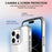 For iPhone 16 Pro Max Case PC + TPU Slim Transparent Phone Cover - 5
