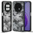 IBMRS For Realme 12 5G / 12x 5G Case Hard PC Back Flexible TPU Frame Phone Cover - Grid Camouflage - 1