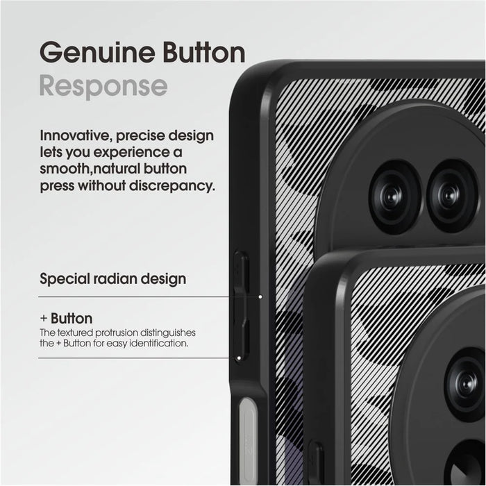 IBMRS For Realme 12 5G / 12x 5G Case Hard PC Back Flexible TPU Frame Phone Cover - Grid Camouflage - 6