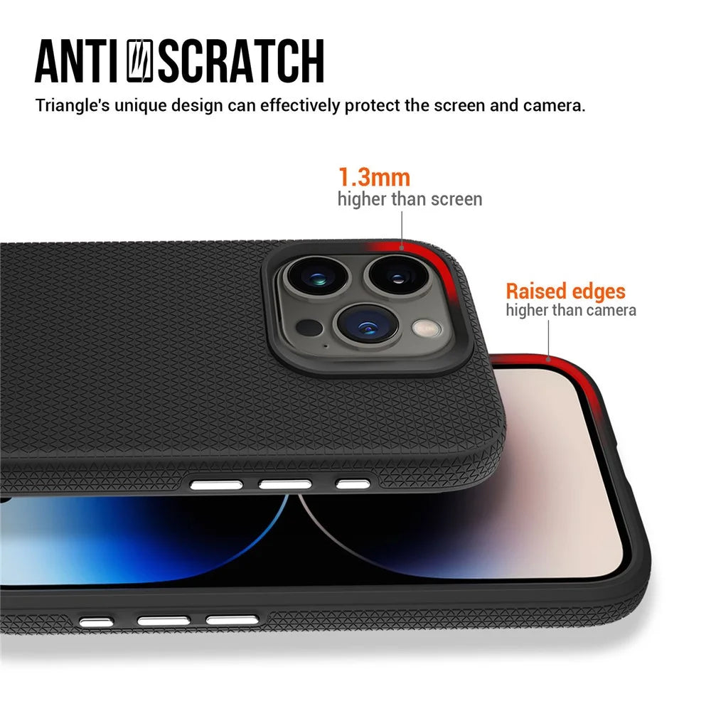 For iPhone 16 Pro Case TPU+PC Four Corner Anti-drop Phone Cover - Black - 4