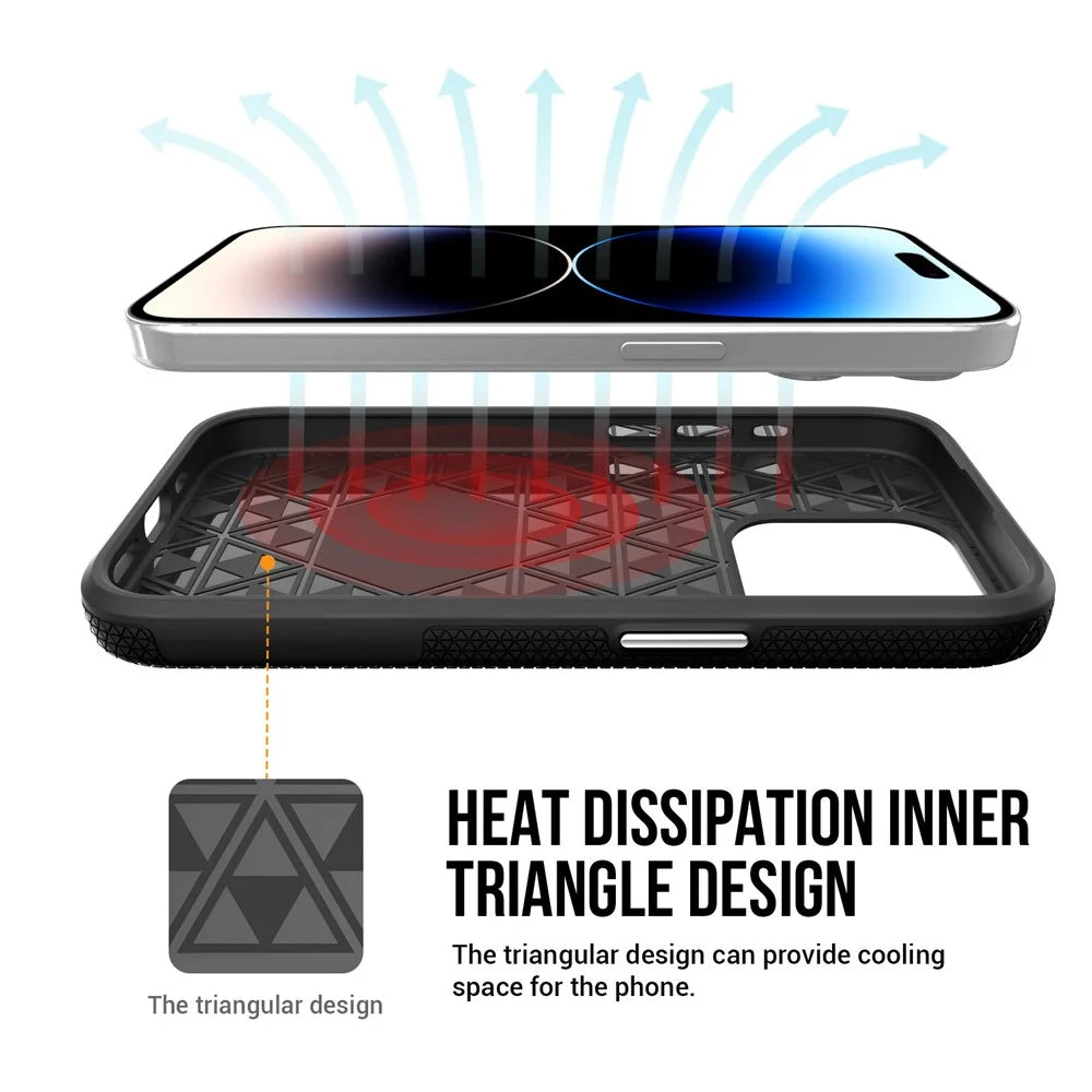 For iPhone 16 Pro Case TPU+PC Four Corner Anti-drop Phone Cover - Black - 5