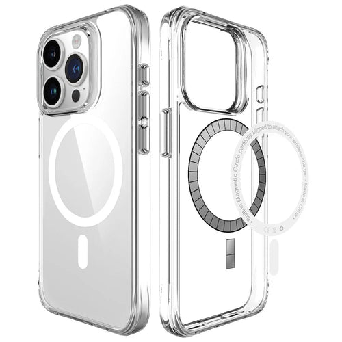 For iPhone 16 Pro Case Compatible with MagSafe TPU+PC Clear Phone Cover - 1