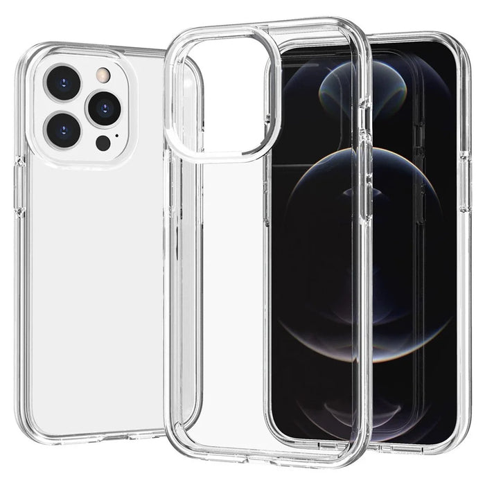 For iPhone 16 Pro Case Clear PC + TPU Shockproof Protective Phone Cover - Transparent - 3