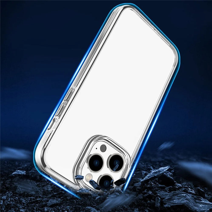 For iPhone 16 Pro Case Clear PC + TPU Shockproof Protective Phone Cover - Transparent - 7