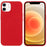 For iPhone 11 TPU Case Arc Edge 2.0mm Silky Soft Touch Phone Cover - Red - 1