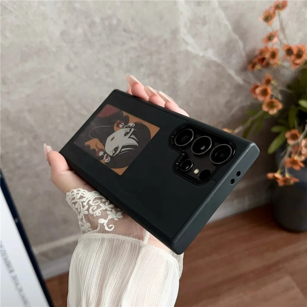 For Samsung Galaxy S24 Ultra E Ink Phone Case 4-Color Display NFC DIY Pattern Phone Cover - Black - 7